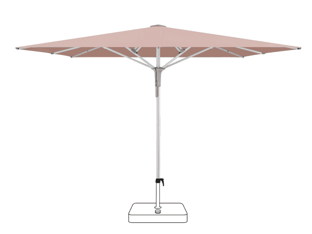 FORTERO® Pro Sonnenschirm Glatz quadratisch 350 x 350 cm