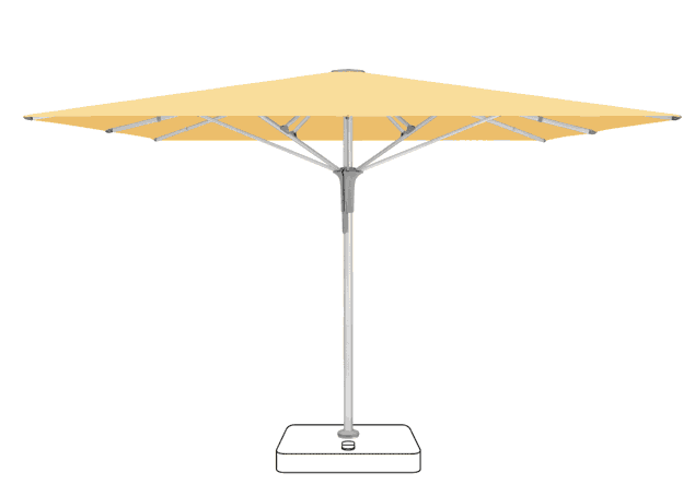 FORTELLO® Pro Sonnenschirm Glatz quadratisch 350 x 350 cm