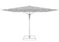 FORTELLO® Pro Sonnenschirm Glatz quadratisch 350 x 350 cm