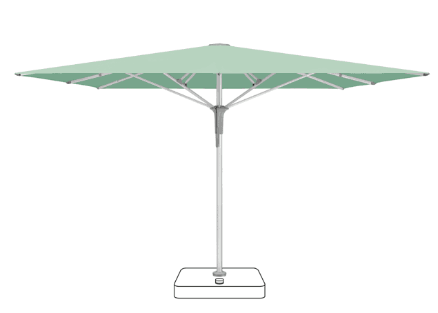 FORTELLO® Pro Sonnenschirm Glatz quadratisch 350 x 350 cm