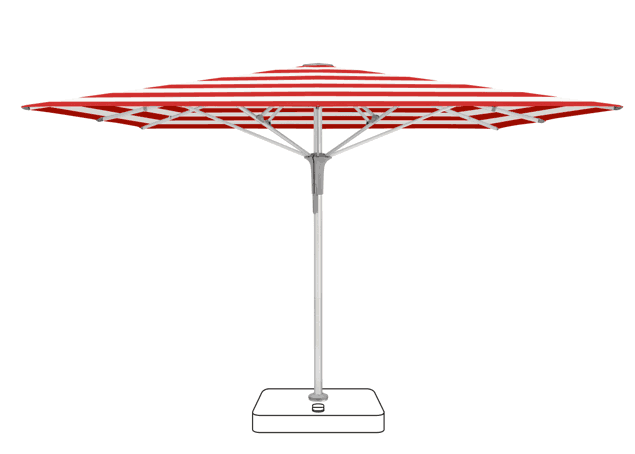 FORTELLO® Pro Parasol Glatz carrée 350 x 350 cm