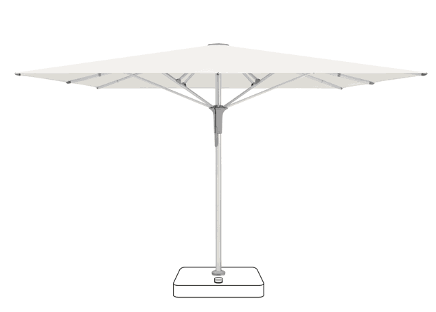 FORTELLO® Pro Parasol Glatz carrée 400 x 400 cm