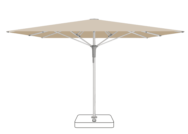 FORTELLO® Pro Sonnenschirm Glatz quadratisch 400 x 400 cm