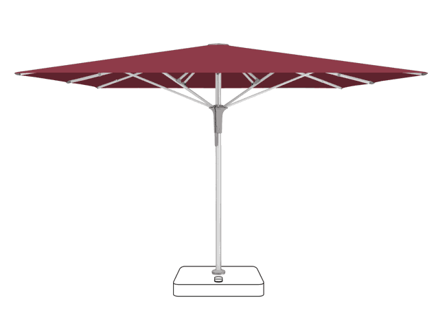 FORTELLO® Pro Sonnenschirm Glatz quadratisch 400 x 400 cm