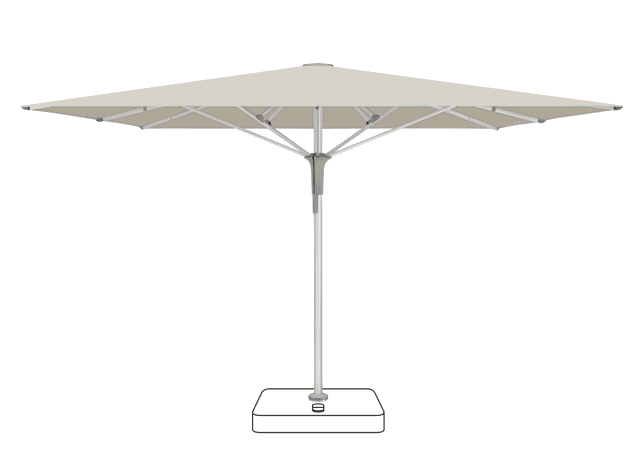 FORTELLO® Pro Sonnenschirm Glatz quadratisch 400 x 400 cm