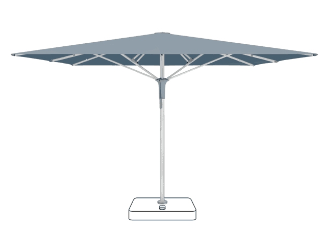 FORTELLO® Pro Sonnenschirm Glatz quadratisch 400 x 400 cm