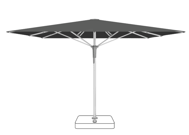 FORTELLO® Pro Sonnenschirm Glatz quadratisch 400 x 400 cm