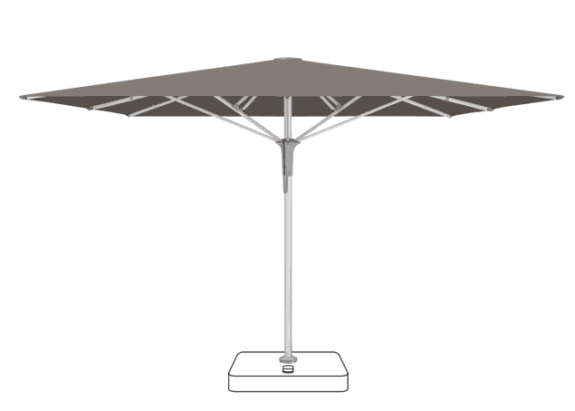 FORTELLO® Pro Sonnenschirm Glatz quadratisch 400 x 400 cm