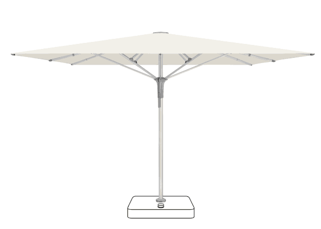 FORTELLO® Pro Sonnenschirm Glatz rechteckig 400 x 300 cm
