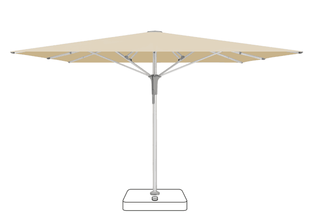 FORTELLO® Pro Sonnenschirm Glatz rechteckig 400 x 300 cm