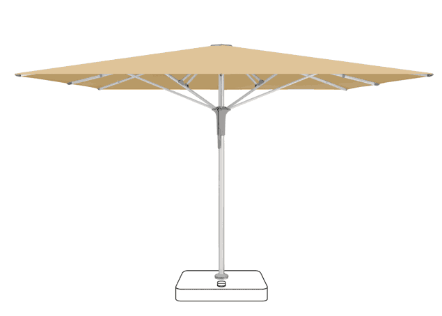 FORTELLO® Pro Parasol Glatz rectangulaire 400 x 300 cm