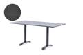 Modern Gartentisch Stahlguss 140x80 cm