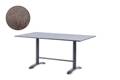 Modern Gartentisch Stahlguss mit Steg 120x80 cm