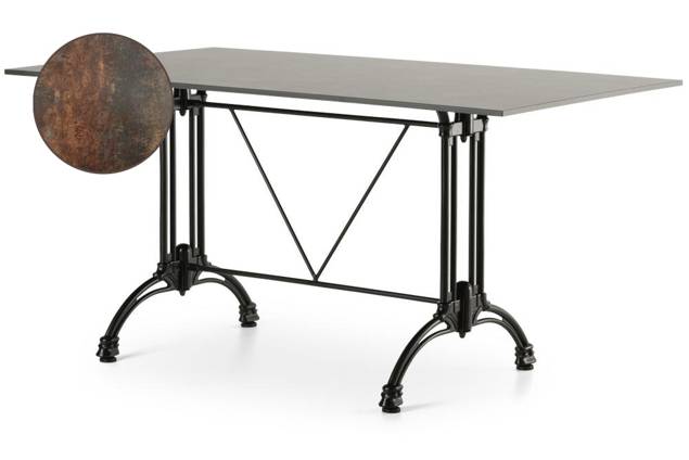 Titanic Table de jardin aluminium 120x70 cm