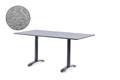 Modern Gartentisch Stahlguss 130x80 cm