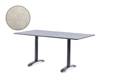Modern Gartentisch Stahlguss 120x80 cm
