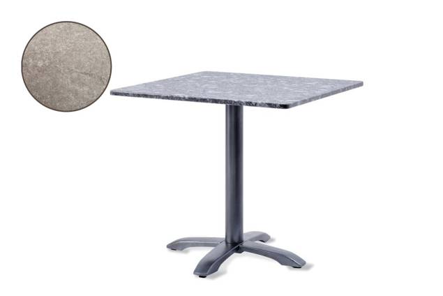 Modern Gartentisch Stahlguss 80x80 cm