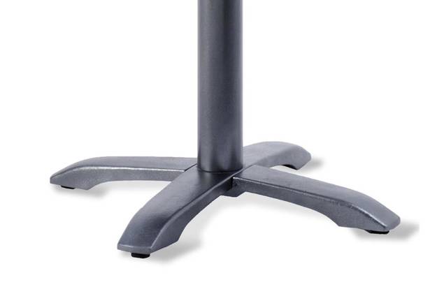 Modern Gartentisch Stahlguss 90x90 cm 3