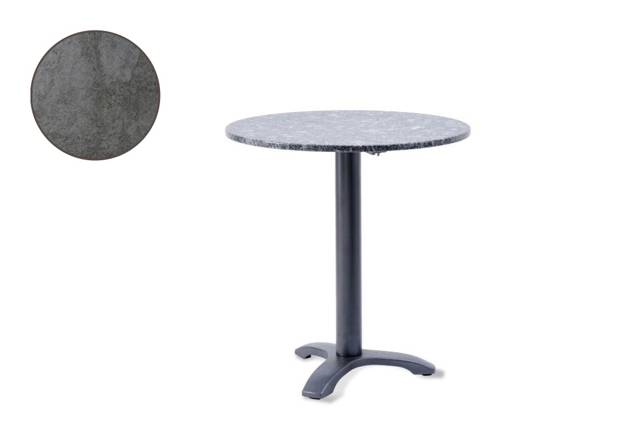 Modern Gartentisch rund Stahlguss Ø 70 cm