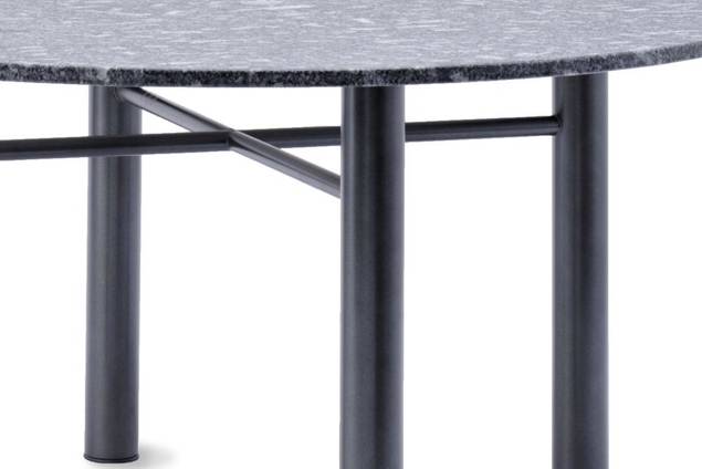 Modern Gartentisch rund Stahlguss Ø 160 cm 3