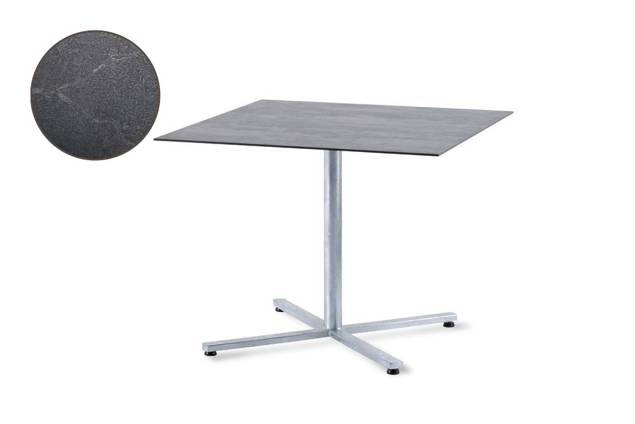 Stockholm Table de jardin pliante acier 80x80 cm