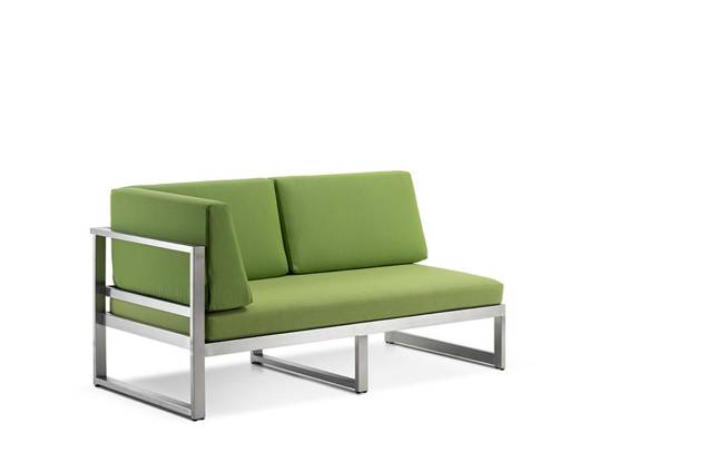 Rubin Banc lounge 2 places acier inoxydable