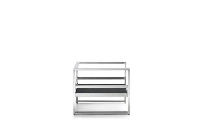 Rubin Loungesessel Edelstahl 2