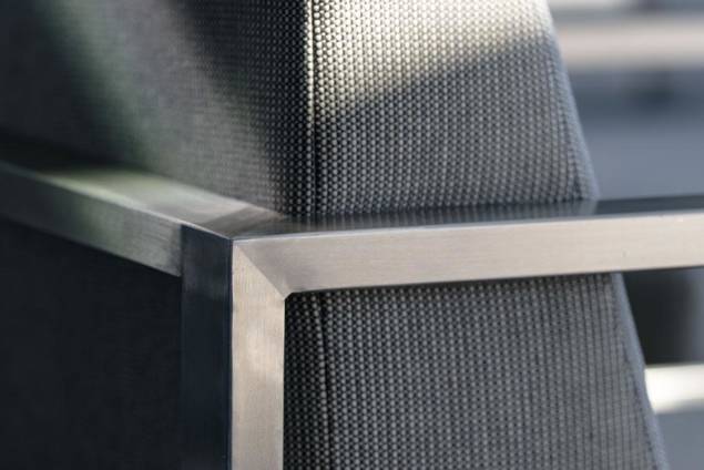 Rubin Loungesessel Edelstahl 7