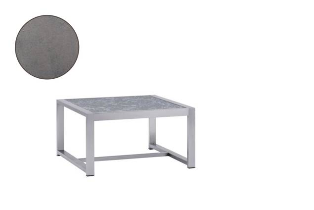 Rubin Loungetisch Edelstahl 71x66 cm