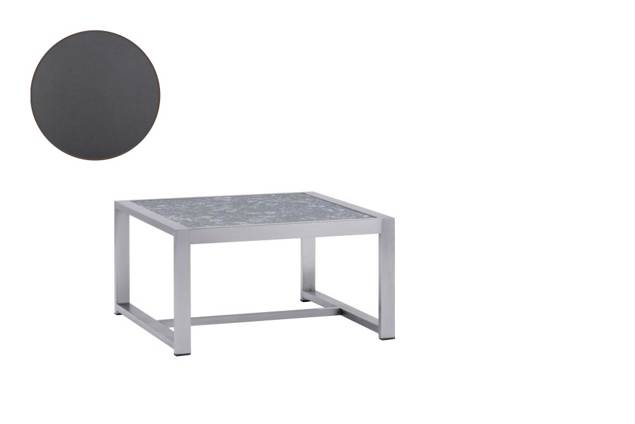 Rubin Loungetisch Edelstahl 76x76 cm