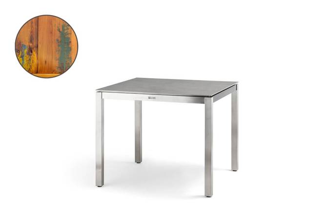 Famosa Gartentisch Edelstahl 90x90 cm