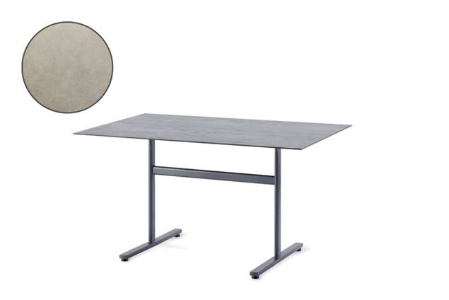 Stockholm Table de jardin pliante acier 160x90 cm