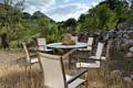 Alaska Gartentisch rund Edelstahl, Profil 8x8 2