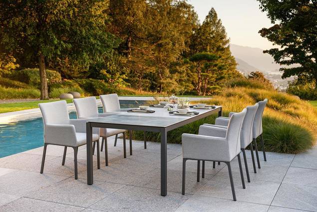 Famosa Gartentisch Aluminium 220x100 cm 6