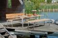 Island Gartentisch Edelstahl 120x70 cm 2