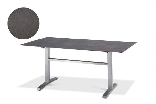 Island Gartentisch Edelstahl 160x90 cm