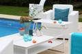 Miami Loungetisch Aluminium 47x85 cm 7