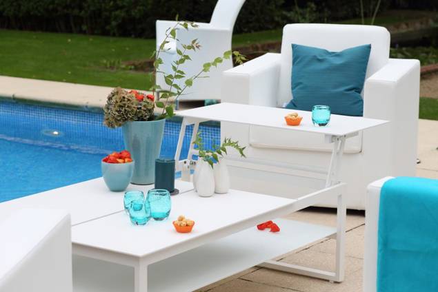 Miami Loungetisch Aluminium 47x85 cm 7