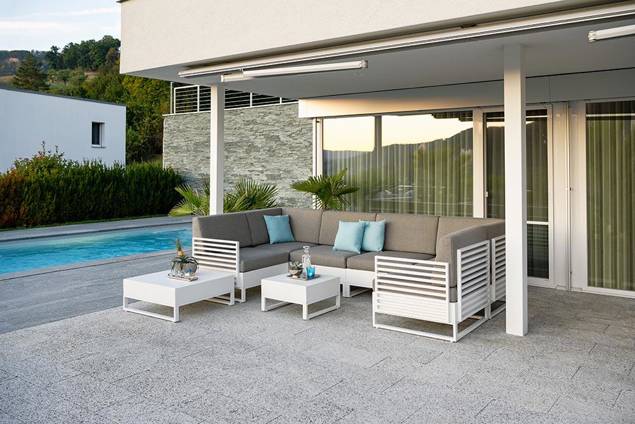 Miami Lounge Elément d'extrémité aluminium 4