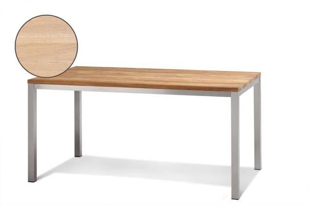 Kopenhagen Table de jardin acier inoxydable 90x90 cm