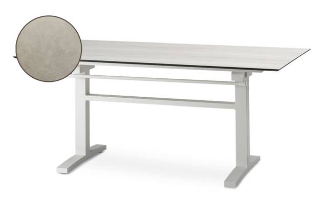 Island Gartentisch Aluminium, mit Rollen 180x90 cm