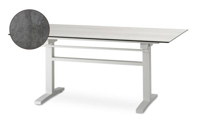 Island Gartentisch Aluminium, mit Rollen 180x90 cm