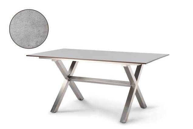 Xenia Gartentisch Edelstahl 160x90 cm