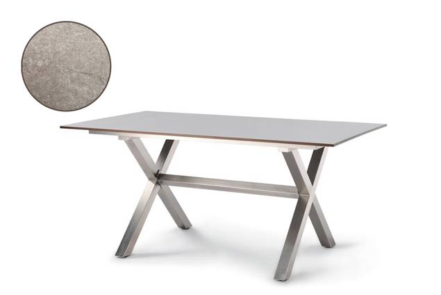 Xenia Gartentisch Edelstahl 180x80 cm