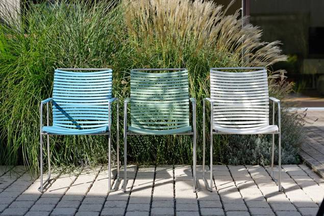 Valencia Chaise de jardin empilable acier inoxydable 2