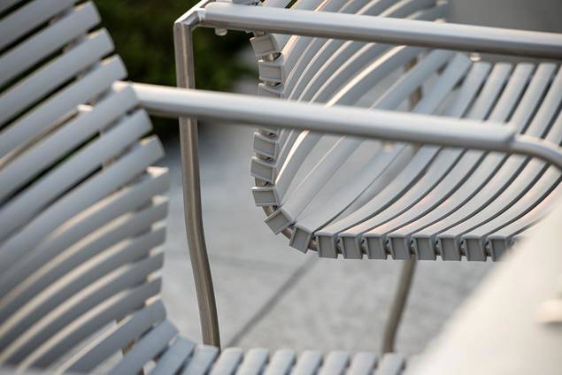 Valencia Chaise de jardin empilable acier inoxydable