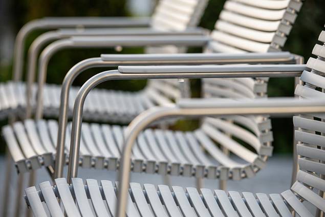 Valencia Chaise de jardin empilable acier inoxydable 4