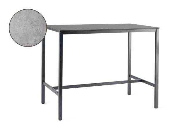 Schilthorn Table de bar acier inoxydable 200x80 cm
