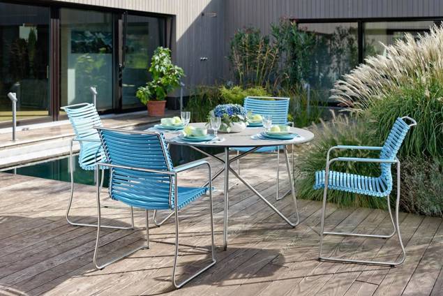 Valencia Chaise de jardin empilable acier inoxydable 1
