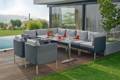 Island Gartentisch Edelstahl, mit Rollen 140x80 cm 2